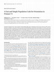 Research paper thumbnail of A Fast and Simple Population Code for Orientation in Primate V1