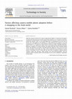 Research paper thumbnail of Factors affecting camera mobile phone adoption before e-shopping in the Arab world