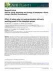 Research paper thumbnail of Effect of saline water on seed germination and early seedling growth of the halophyte quinoa