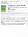 Research paper thumbnail of An environmental sustainability analysis in the printing sector