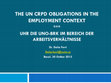 Research paper thumbnail of THE UN CRPD OBLIGATIONS IN THE EMPLOYMENT CONTEXT *** UHR DIE UNO-BRK IM BEREICH DER ARBEITSVERHÄLTNISSE (University of Basel, 30.10.2015)