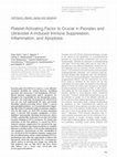 Research paper thumbnail of Platelet-activating factor is crucial in psoralen and ultraviolet A-induced immune suppression, inflammation, and apoptosis