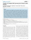 Research paper thumbnail of Transfer of Complex Skill Learning from Virtual to Real Rowing