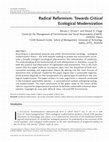 Research paper thumbnail of Radical reformism: towards critical ecological modernization