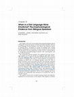 Research paper thumbnail of When is a first language more emotional? Psychophysiological evidence from bilingual speakers