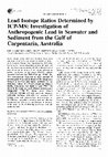 Research paper thumbnail of Lead isotope ratios determined by ICP-MS: Investigation of anthropogenic lead in seawater and sediment from the Gulf of Carpentaria, Australia