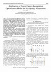 Research paper thumbnail of Application of Fuzzy Pattern Recognition Optimisation Model for Air Quality Assessment