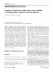 Research paper thumbnail of Prediction of ground water quality index to assess suitability for drinking purposes using fuzzy rule-based approach