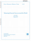 Research paper thumbnail of Measuring Financial Access Around The World