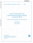 Research paper thumbnail of Access to financial services and the financial inclusion agenda around the world: A cross-country analysis with a new data set