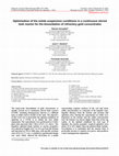 Research paper thumbnail of Optimisation of the solids suspension conditions in a continuous stirred tank reactor for the biooxidation of refractory gold concentrates