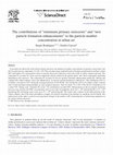 Research paper thumbnail of The contributions of “minimum primary emissions” and “new particle formation enhancements” to the particle number concentration in urban air