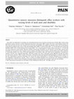 Research paper thumbnail of Quantitative sensory measures distinguish office workers with varying levels of neck pain and disability