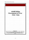 Research paper thumbnail of Adolf Hitler Documents of War 1933-1945.pdf