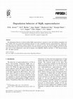 Research paper thumbnail of Degradation behavior of MgB 2 superconductor