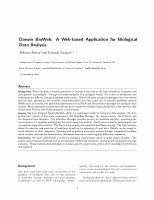 Research paper thumbnail of Darwin BioWeb: A Web-based Application for Biological Data Analysis