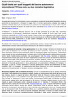 Research paper thumbnail of Quali tutele per quali soggetti del lavoro autonomo e intermittente? Prime note su due iniziative legislative, in Menabò - Etica ed Economia, n. 44, 19 giugno 2016