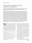 Research paper thumbnail of Third molar availability in Class II subdivision malocclusion