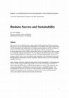 Research paper thumbnail of Business Success & Sustainability