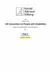 Research paper thumbnail of D. Ferri, ITALY, in Inquiry on the UN Convention on People with Disabilities - Status of its implementation in the G20 nations (2011), for Konrand Adenauer Foundation (Rome-Berlin) – published in German in H. Reifeld, M. Michalk (eds), Auf dem Weg zur Inklusion, KAS, Berlin, 2012, 165