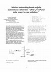 Research paper thumbnail of Wireless networking based on fully autonomous"all in One " (WiFi, VoIP and solar power) e-case solutions ''