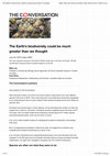 Research paper thumbnail of Lee, M.S.Y. and Oliver, P.M. 2016.  The Earth’s biodiversity could be much greater than we thought.  The Conversation (Australian Edition), 30.7.2016.  https://theconversation.com/the-earths-biodiversity-could-be-much-greater-than-we-thought-61665