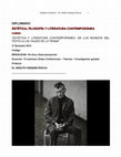 Research paper thumbnail of DIPLOMADO:  ESTÉTICA, FILOSOFÍA Y LITERATURA CONTEMPORÁNEA  " DE LOS MUNDOS DEL TEXTO A LOS VIAJES DE LA TRAMA "