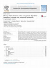 Research paper thumbnail of Efficacy of beta blockers in the management of problem behaviours in people with intellectual disabilities: A systematic review