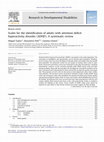 Research paper thumbnail of Scales for the identification of adults with attention deficit hyperactivity disorder (ADHD): A systematic review