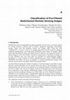 Research paper thumbnail of Classification of Pre-Filtered Multichannel Remote Sensing Images