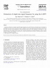 Research paper thumbnail of Estimation of single-tone signal frequency by using the L-DFT