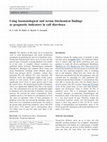 Research paper thumbnail of Using haematological and serum biochemical findings as prognostic indicators in calf diarrhoea