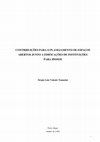 Research paper thumbnail of Contribuições para o planejamento de espaços abertos junto a edificações de instituições para idosos