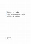 Research paper thumbnail of Hobbes et Locke: l'autonomie individuelle et l'utopie sociale