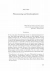 Research paper thumbnail of Phenomenology and Interdisciplinarity