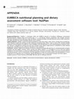 Research paper thumbnail of EURRECA nutritional planning and dietary assessment software tool: NutPlan