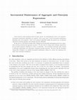 Research paper thumbnail of Incremental maintenance of aggregate and outerjoin expressions