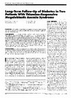 Research paper thumbnail of Long-term follow-up of diabetes in two patients with thiamine-responsive megaloblastic anemia syndrome