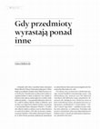 Research paper thumbnail of Gdy przedmioty wyrastają ponad inne