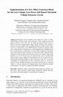 Research paper thumbnail of Implementation of a New Offset Generator Block for the Low-Voltage, Low-Power Self Biased Threshold Voltage Extractor Circuit