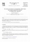 Research paper thumbnail of An iterative procedure for perpendicular offsets linear least squares fitting with extension to multiple linear regression