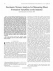 Research paper thumbnail of Stochastic Texture Analysis for Measuring Sheet Formation Variability in the Industry