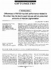 Research paper thumbnail of Differences in FM100-Hue test performance related to iris colour may be due to pupil size as well as presumed amounts of macular pigmentation