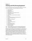 Research paper thumbnail of Hoisting and Pile Driving Equipment