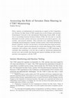 Research paper thumbnail of Assessing the Role of Seismic Data Sharing in CTBT Monitoring