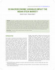 Research paper thumbnail of DO MACROECONOMIC VARIABLES IMPACT THE INDIAN STOCK MARKET