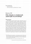 Research paper thumbnail of Elity lokalne w strukturach samorządu terytorialnego