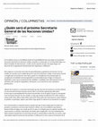 Research paper thumbnail of ¿Quién será el próximo Secretario General de las Naciones Unidas?