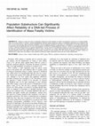 Research paper thumbnail of Population Substructure Can Significantly Affect Reliability of a DNA-led Process of Identification of Mass Fatality Victims