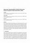 Research paper thumbnail of Improving Comprehensibility of Medical Information Proof-of-Concept for Patient Information Leaflets